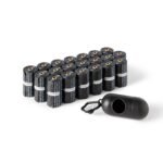 Amazon Basics Dog Poop Bags with Dispenser, 300 Count, Enhanced for Guaranteed Leakproof, Unscented, Includes Leash Clip